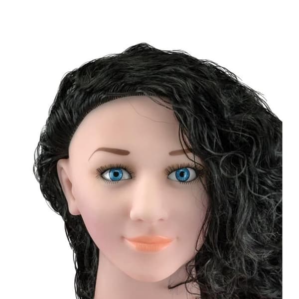 Gina lockig brunett realistisk uppblåsbar uppblåsbar docka - Vibee-Doll Collection