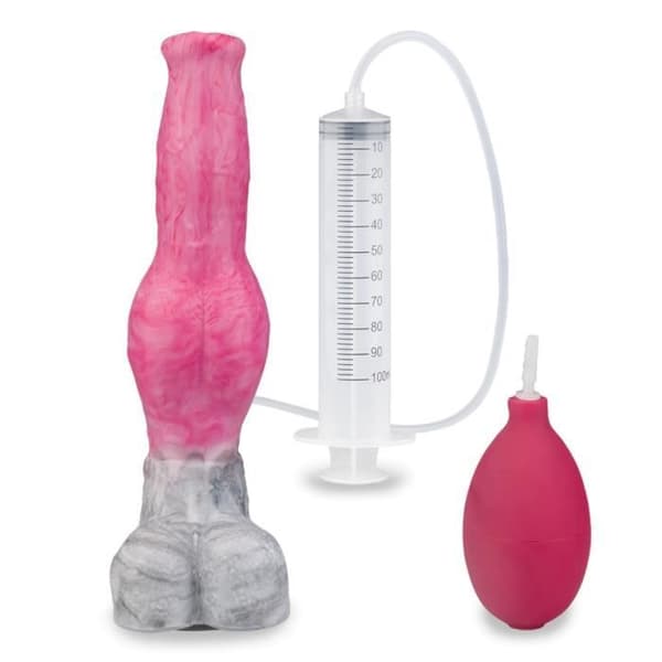 Dobermann ejakulerande hund sugkopp dildo - LOVE AND VIBES Collection Pink