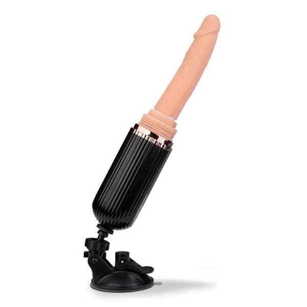 Jävla maskin för sugkoppsdildos och en 18,0 cm vibrerande dildo