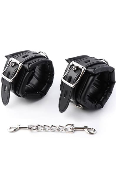 Padded Adjustable Handcuffs Black Käsiraudat