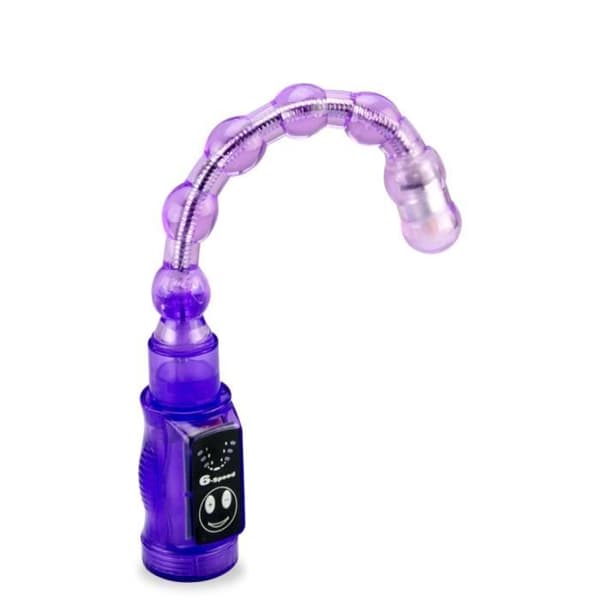 Vibromassager - KÄRLEK OCH VIBRATIONS - Flexibel analplugg Icke-lila - Tredubbel stimulering - 6 vibrationshastigheter