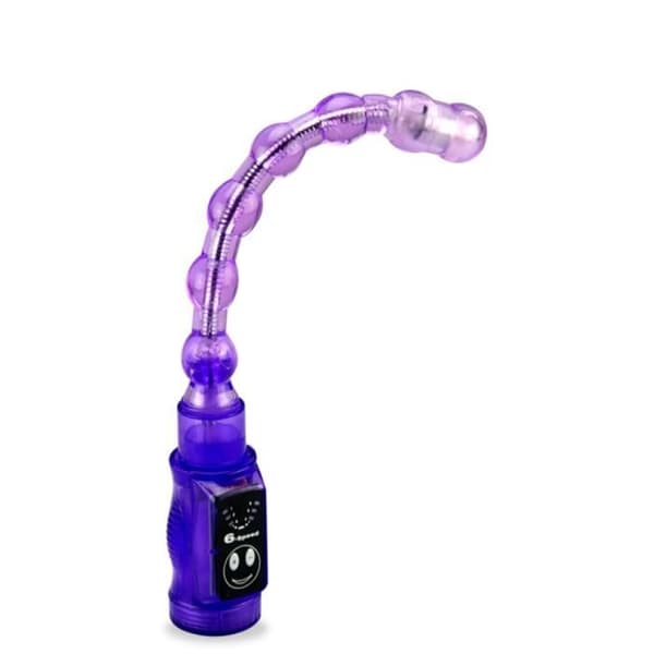 Vibromassager - KÄRLEK OCH VIBRATIONS - Flexibel analplugg Icke-lila - Tredubbel stimulering - 6 vibrationshastigheter