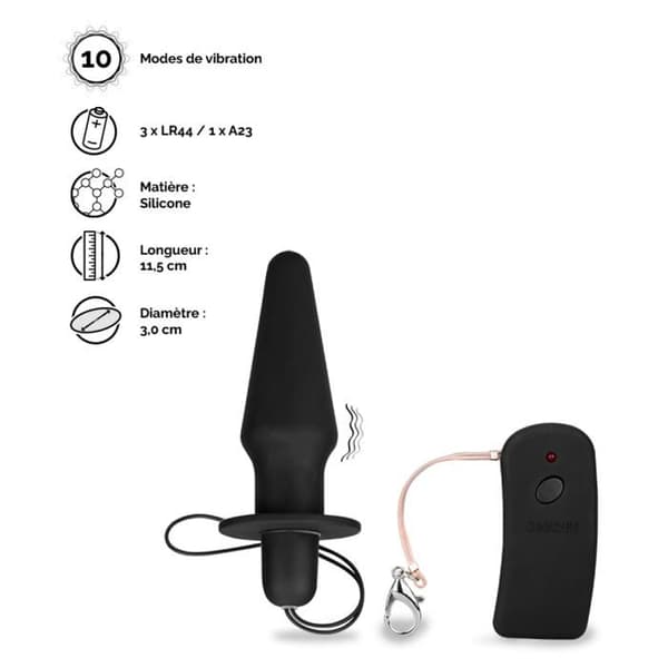 Cruise fjärrstyrd vibrerande buttplug