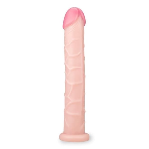 Lång realistisk dildo 34,0cm Beige