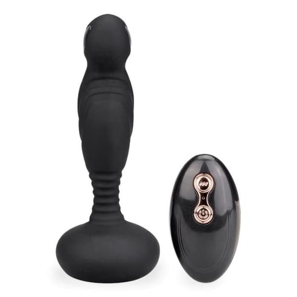 Vibrator för män anal dildo Prostatastimulator vibration och elektrostimulering Venezia Black