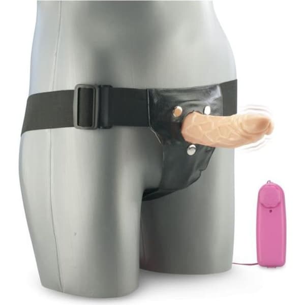 Vibrerande Hollow Harness Dildo