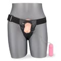 Miniatyrbild 3 av 6: Hollow Vibrating Flesh Harness Dildo