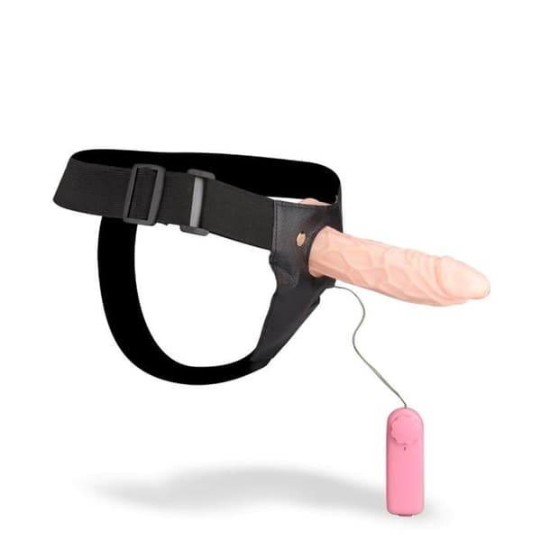 Non Flesh Vibrating Hollow Harness Dildo