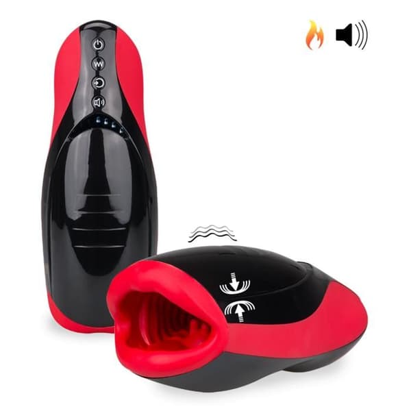 Legend Heated and Vibrating Suction Masturbator Red