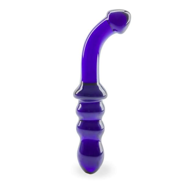 Blueberry Glass Dildo - LOVE AND VIBES Collection