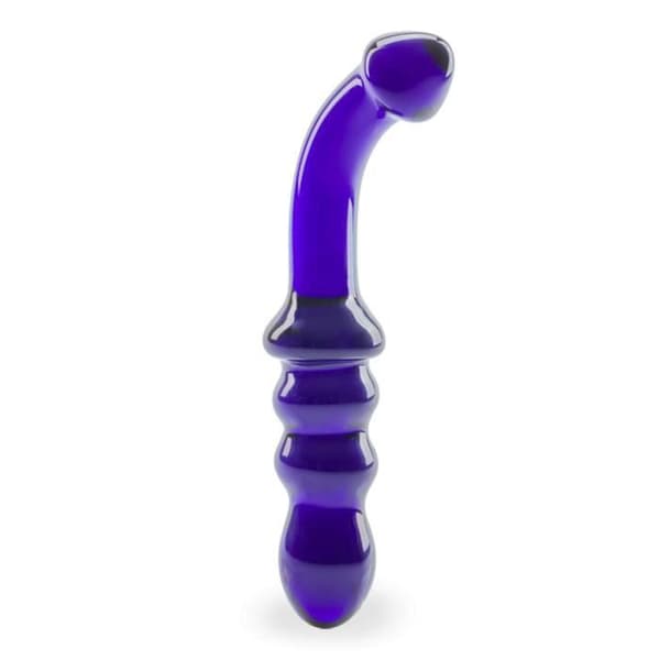 Blueberry Glass Dildo - LOVE AND VIBES Collection