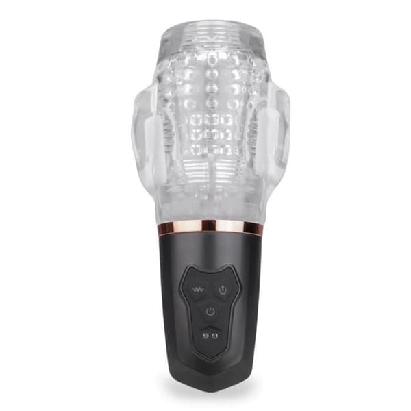 Male Masturbator for Men vibrationer och sug igen - LOVE AND VIBES Collection Black