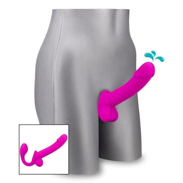 Nattlång silikonejakulator strap-on - LOVE AND VIBES Purple Collection