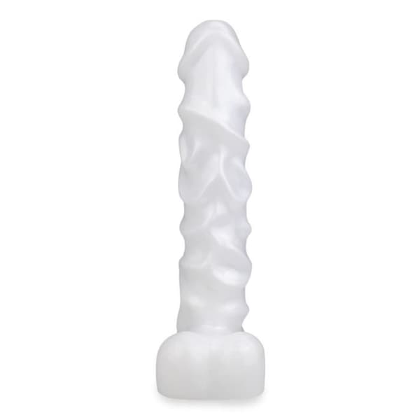 Lång Peter sugkoppsdildo - för män och kvinnor - vaginal och anal L Vit