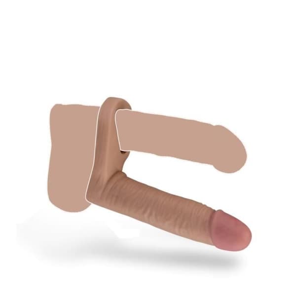 Dildo för dubbel penetration tjockt realistiskt kött