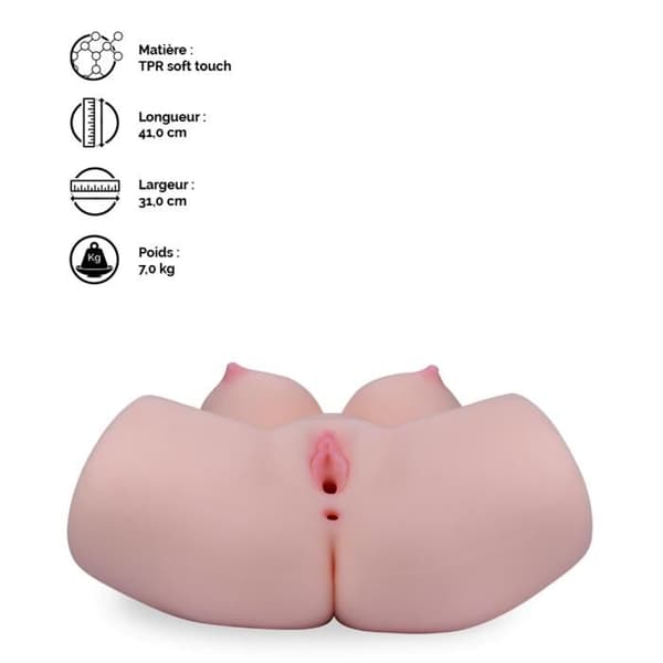 Sex Byst 7,0 kg anus och vagina Abby