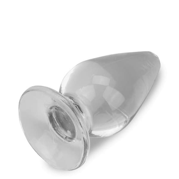 Mjuk transparent sugkopp analplugg