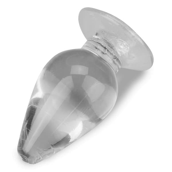 Mjuk transparent sugkopp analplugg