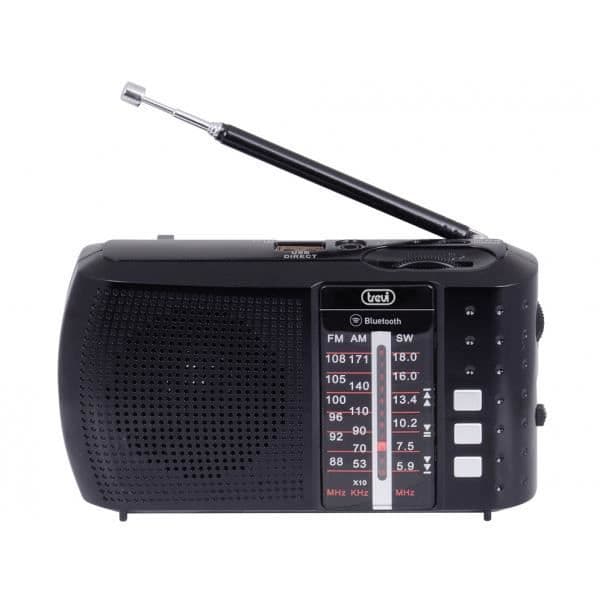Trevi 0RA7F2000. Radiotyp: Bärbar, Tunertyp: Analog och digital, Radioband som stöds: AM, FM, SO. Ljudformat