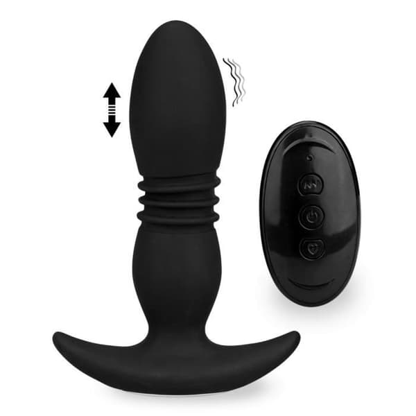 Marcelo vibrerande och upp-och-ned analplugg - LOVE AND VIBES Collection Black