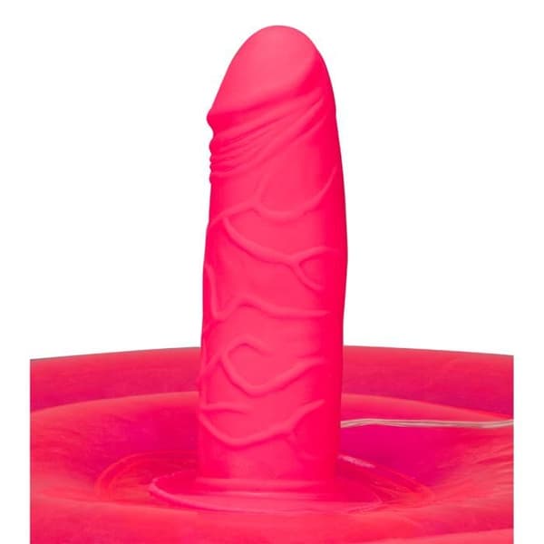 Ride Me rund uppblåsbar kudde med vibrerande dildo
