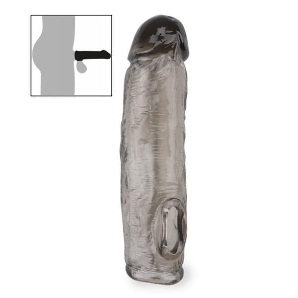 Svart Ribbad Penisfodral - KÄRLEK &amp; VIBBAR - 2cm Förlängning - Vuxen