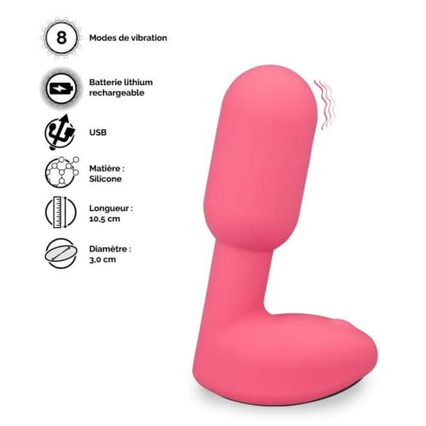 Archie vibrerande analplugg - Pink Plug and Play Collection