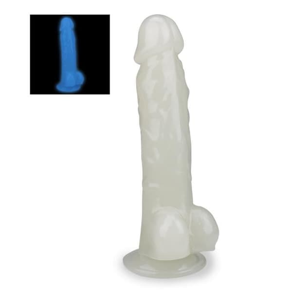 Sexleksak - Lumino - Fosforescerande sugkoppsdildo 22,5 cm - Anal - Fosforescerande