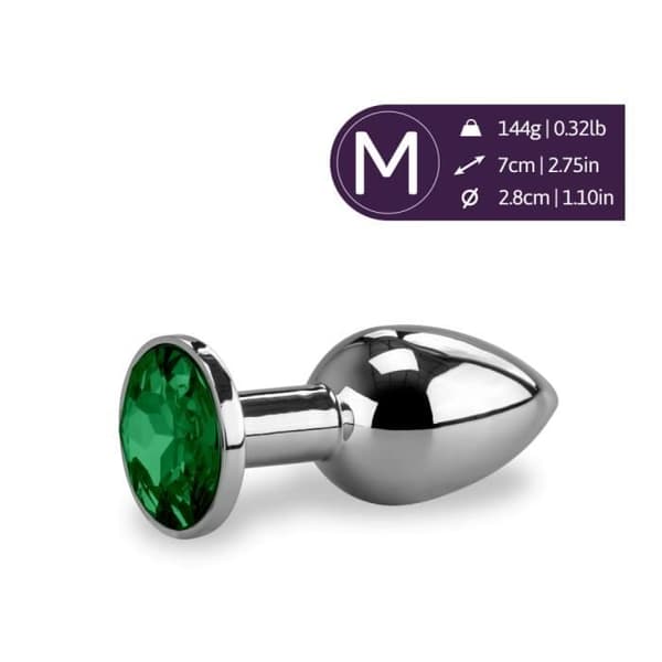 Rosebud Anal Jewel 140gr Small-Emerald - Diamond Collection