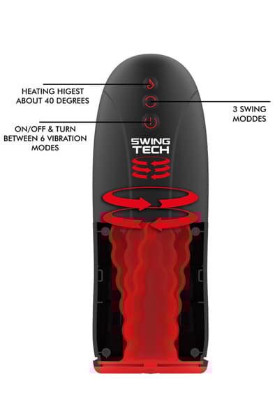 Swing-R Heating Effect & Vibration Masturbator Automatisk masturbatr
