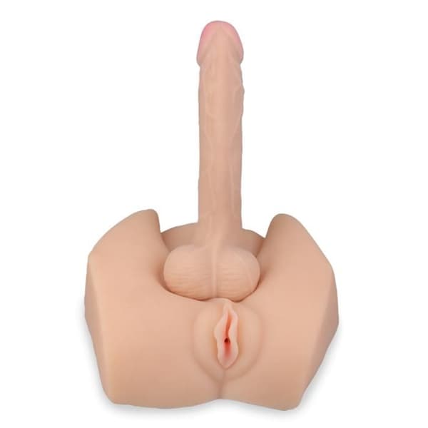 Vaginmasturbator och dildo