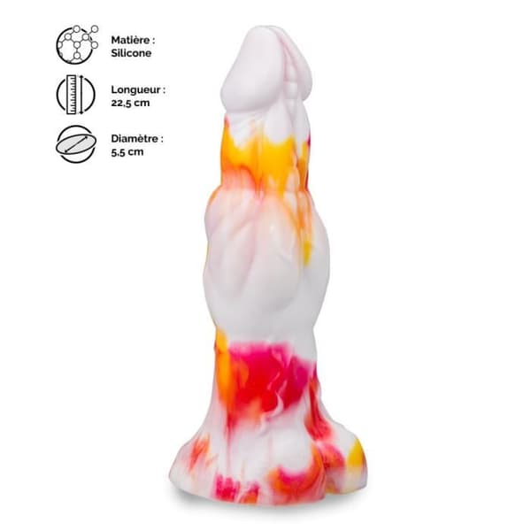 Hakutaku mytiska varelse sugkoppsdildo - LOVE AND VIBES Flame Collection