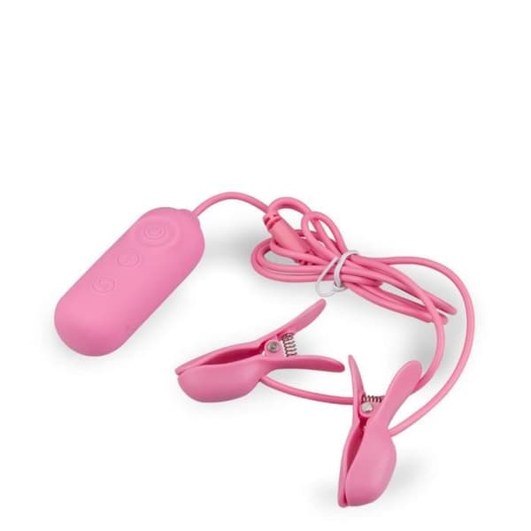 Elektrostimulering och vibrationsnippklämmor - LOVE AND VIBES Collection Pink