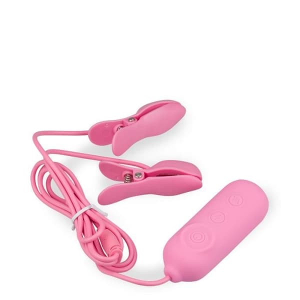Elektrostimulering och vibrationsnippklämmor - LOVE AND VIBES Collection Pink