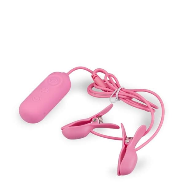 Rosa elektrostimulering och vibrationsnippelklämmor