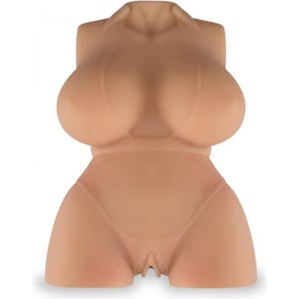 Masturbator - KÄRLEK &amp; VIBBAR - Realistisk Byst Underkläder - 2 Öppningar - TPR Soft Touch - 22 cm x 14 cm x 8 cm
