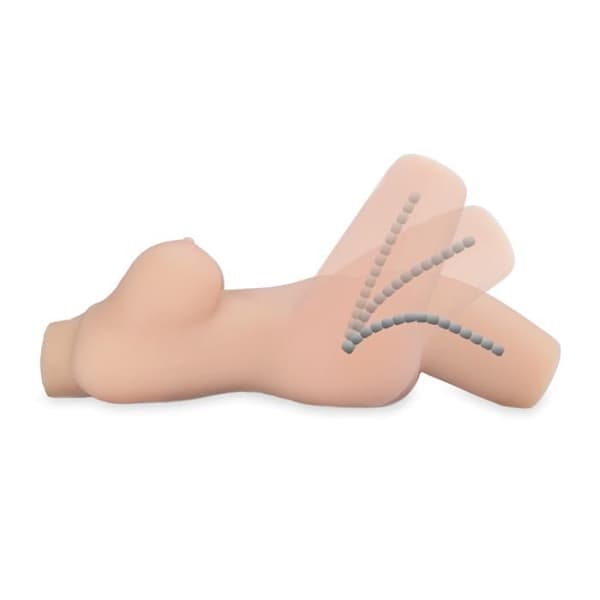 Ledad onanistbyst 3,0 kg Beige