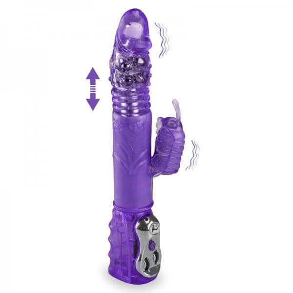 Vibro Rabbit Va &amp; Vient Butterfly XL - KÄRLEK &amp; VIBRATIONER - Lila - Vuxen