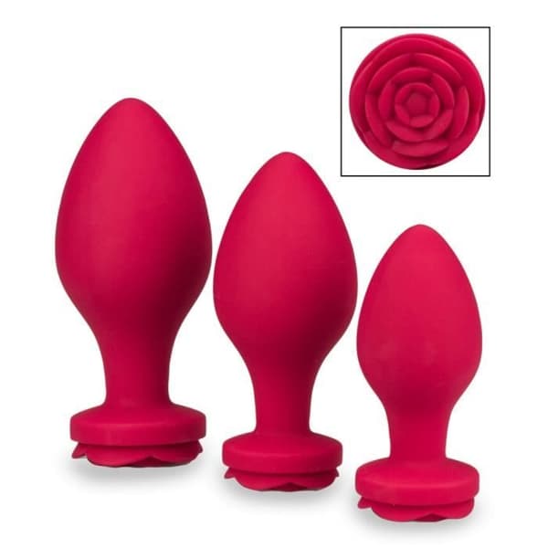 Set med 3 Forever silikonpluggar - LOVE AND VIBES Red Collection