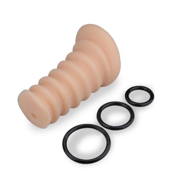 Sextoy för män 2-i-1 vaginett + 3 cockrings