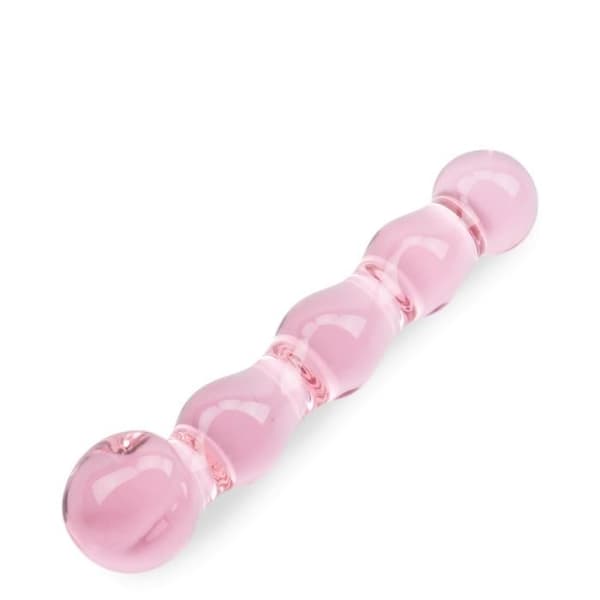 Overklig rosa glasdildo