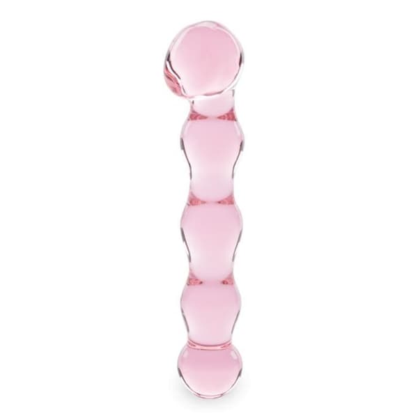 Overklig rosa glasdildo