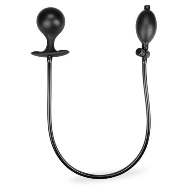 Uppblåsbar analplugg med massageboll
