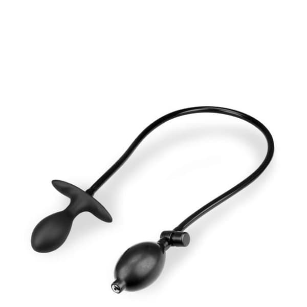 Uppblåsbar analplugg med massageboll