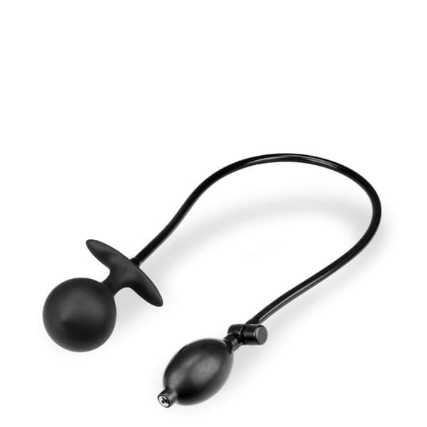 Uppblåsbar analplugg med massageboll