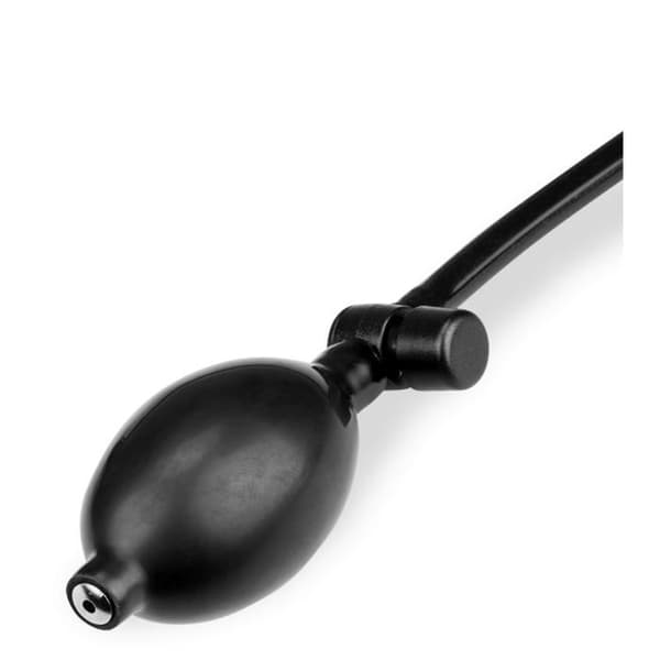 Uppblåsbar analplugg med massageboll