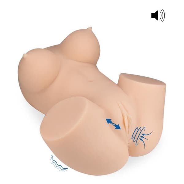 Manlig onani Byst vibrerar fram och tillbaka och suger Agnes 7,5 kg - LOVE AND VIBES Collection sexdocka i silikon