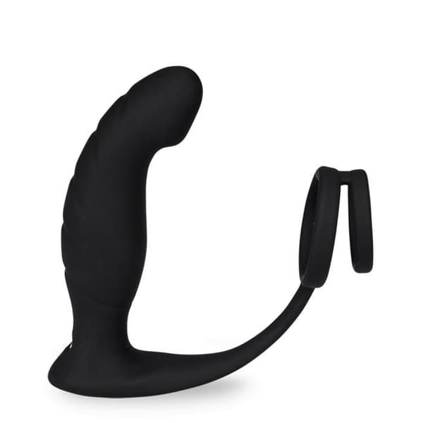 Vandrande vibrerande prostatastimulator och dubbel cockring