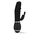 Miniatyrbild 1 av 4: Mini Vibrator Rabbit USB Silikon Vibrator Large Glans - Mr. Rabbit Collection Svart