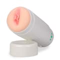 Miniatyrbild 3 av 4: Manlig masturbator för män handsfree bälte konstgjord vagina-insats - LOVE AND VIBES Collection White